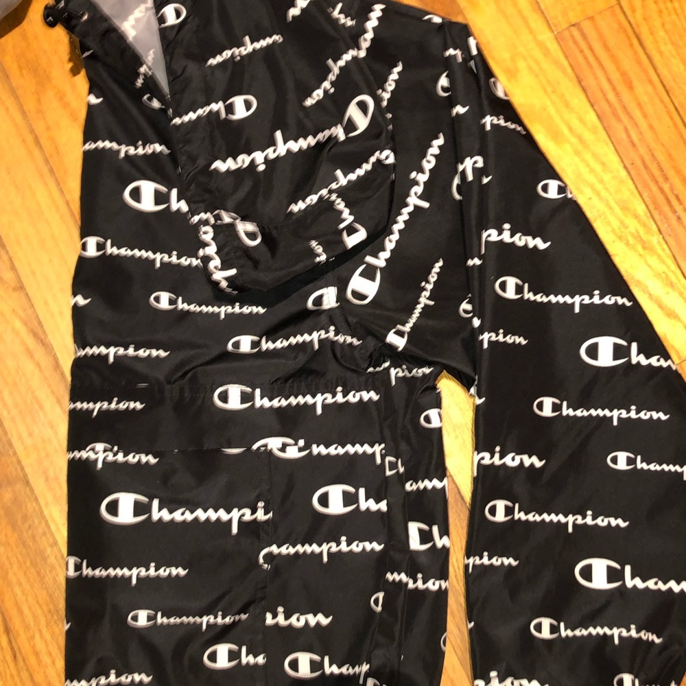 White and Black reflective windbreaker